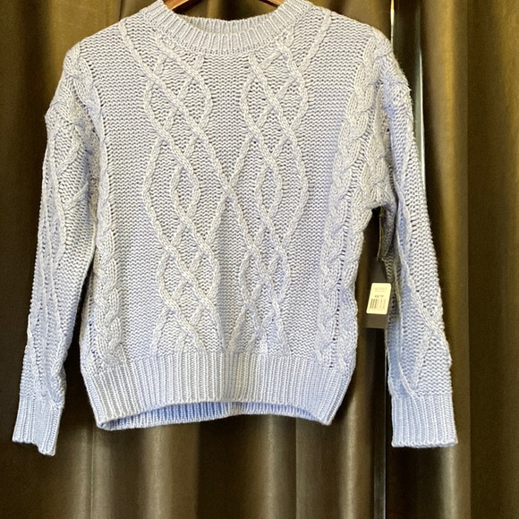 Light Blue Cableknit Sweater - Picture 2 of 10